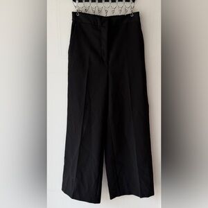 Zara Women’s Black Pleated Wide Leg Trouser Pants Size XS